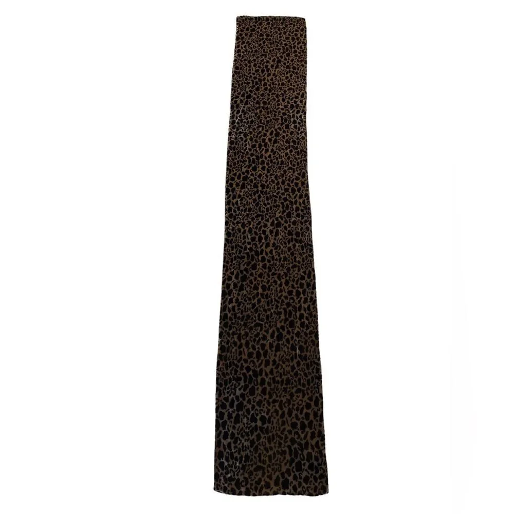 Banjara Velvet Leopard Animal Print Silk Rayon Scarf